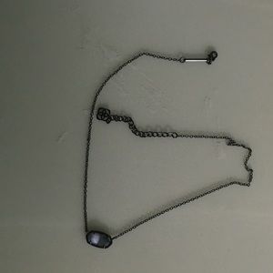 Black chain/grey stone Kendra Scott necklace